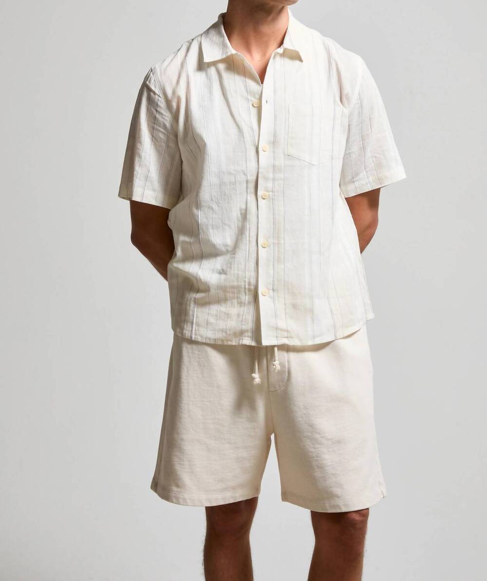 NEW ASHER silas fleece short in bone